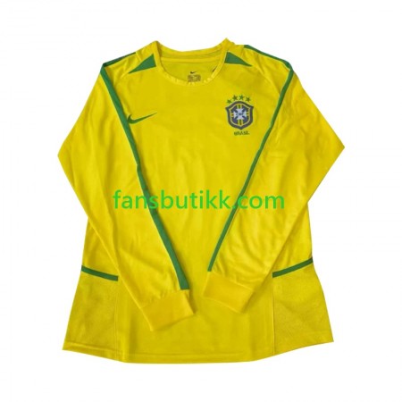 Fotballdrakt Brasil Retro Hjemmetrøye 2002 Langermet